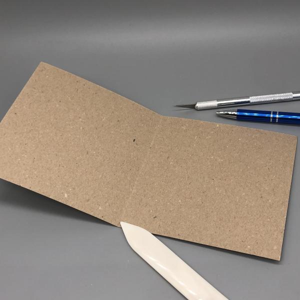 Karton quadratisch Papier Grußkarten braun